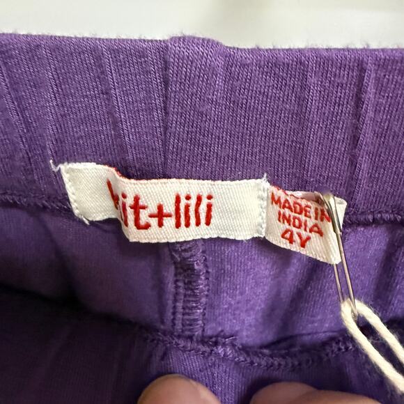 kit + lili Girls Pants Size 4 Purple Plum Knit Soft‎ Modal Blend NEW - Picture 4 of 4